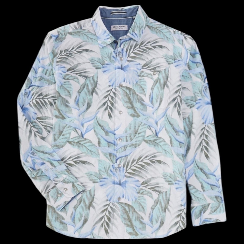 Tommy Bahama XLT Coastline Cord Fine Vines Long Sleeve Corduroy Shirt NWT